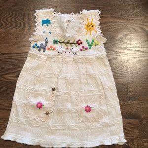 Peruvian cotton embroidered dress